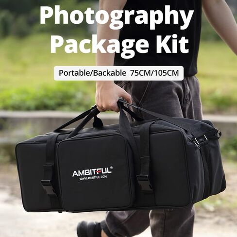 حقيبة حمل كبيرة لمعدات استوديو الصور مقاس 29.5 × 9.8 × 10.6 بوصة، للحوامل الثلاثية وحامل الإضاءة والمظلات ومجموعة إضاءة LED والتصوير الفوتوغرافي (29.5 بوصة / 75 سم) in Kuwait