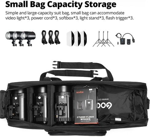 حقيبة حمل كبيرة لمعدات استوديو الصور مقاس 29.5 × 9.8 × 10.6 بوصة، للحوامل الثلاثية وحامل الإضاءة والمظلات ومجموعة إضاءة LED والتصوير الفوتوغرافي (29.5 بوصة / 75 سم) in Kuwait