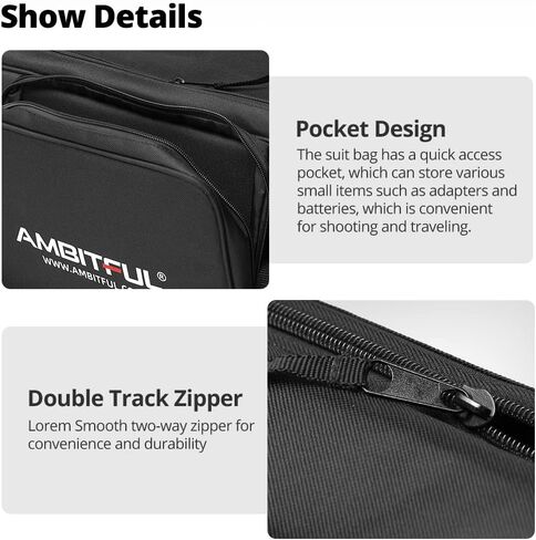 حقيبة حمل كبيرة لمعدات استوديو الصور مقاس 29.5 × 9.8 × 10.6 بوصة، للحوامل الثلاثية وحامل الإضاءة والمظلات ومجموعة إضاءة LED والتصوير الفوتوغرافي (29.5 بوصة / 75 سم) in Kuwait