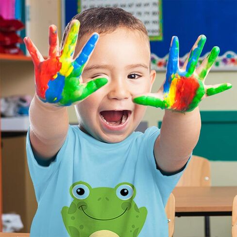 Toddler T-Shirt Green Smiling Frog Funny Cotton Reptiles Boy & Girl Clothes in Saudi Arabia