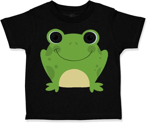 Toddler T-Shirt Green Smiling Frog Funny Cotton Reptiles Boy & Girl Clothes in Saudi Arabia