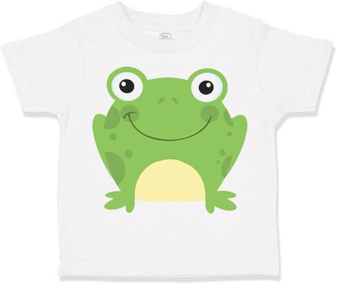تي شيرت للأطفال الصغار، ضفدع مبتسم أخضر، ملابس زواحف قطنية مضحكة للأولاد والبنات in Kuwait