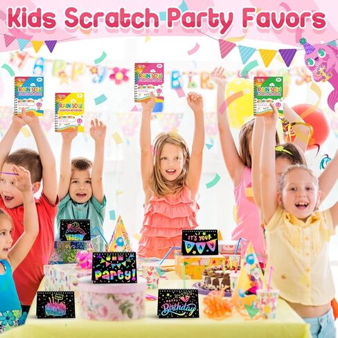 Party Favors Birthday Gifts for Kids: 24 Pack Scratch Art Notebook Party Favors for Kids Goodie Bags Stuffers Girls Boys Art Craft Kit Birthday Gifts for Classroom Prizes Christmas Gifts - Dinosaur in Saudi Arabia