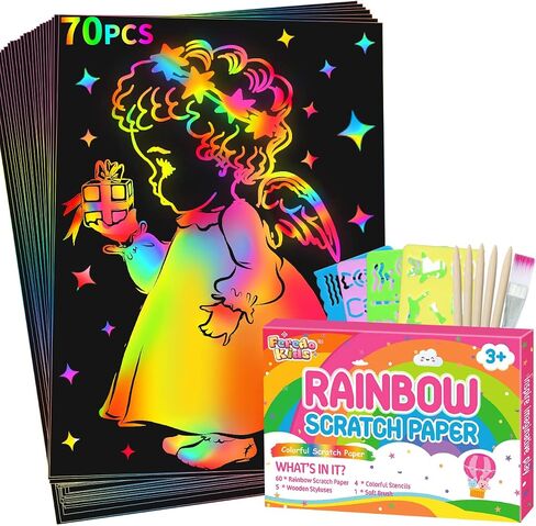 Party Favors Birthday Gifts for Kids: 24 Pack Scratch Art Notebook Party Favors for Kids Goodie Bags Stuffers Girls Boys Art Craft Kit Birthday Gifts for Classroom Prizes Christmas Gifts - Dinosaur in Saudi Arabia