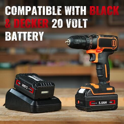 CNEER 5.0Ah LB2X4020 Lithium Battery Replace for Black and Decker 20V Lithium Battery Compatible with Black Decker Battery in Saudi Arabia