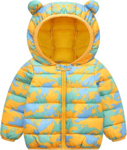 Baby Hooded Coat Infant Winter Lightweight Cotton Down Jacket Packable Outerwear in Saudi Arabia