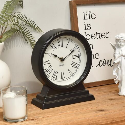 Gold Mantle Clock – Vintage Style Table Clock for Living Room Décor,Vintage Style Table Clock,Decorative Battery Operated Table Top Clock in Saudi Arabia