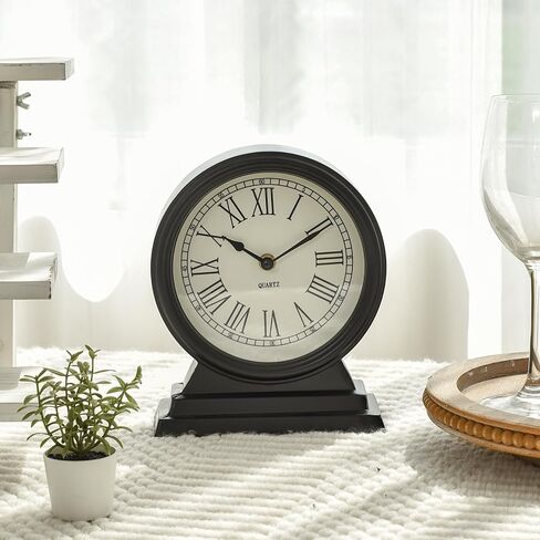 Gold Mantle Clock – Vintage Style Table Clock for Living Room Décor,Vintage Style Table Clock,Decorative Battery Operated Table Top Clock in Saudi Arabia