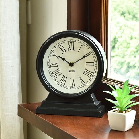 Gold Mantle Clock – Vintage Style Table Clock for Living Room Décor,Vintage Style Table Clock,Decorative Battery Operated Table Top Clock in Saudi Arabia