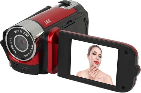Bewinner D90 Digital Video Camera - 1080P 16MP Handheld Video Camcorder 16x Digital Zoom Video Camera with 2.7in TFT Rotatable Screen, HD Video Recorder Camera with Fill Light (Rose) in Kuwait