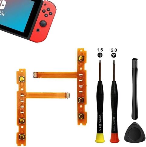 MYPUQIAO 1 Set SL SR Right Left Button Key Flex Cable Replacement for Nintendo Switch Joycon NS Joycon Controller with Repair Tool Set(Y2.0,+1.5screwdriver crowbar triangle paddles)(Joycon-SLSR) in Saudi Arabia
