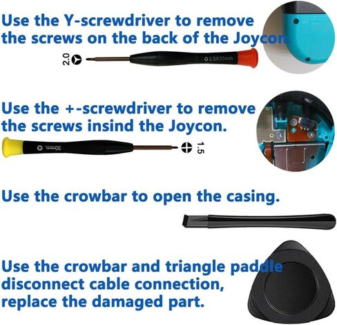 MYPUQIAO 1 Set SL SR Right Left Button Key Flex Cable Replacement for Nintendo Switch Joycon NS Joycon Controller with Repair Tool Set(Y2.0,+1.5screwdriver crowbar triangle paddles)(Joycon-SLSR) in Saudi Arabia
