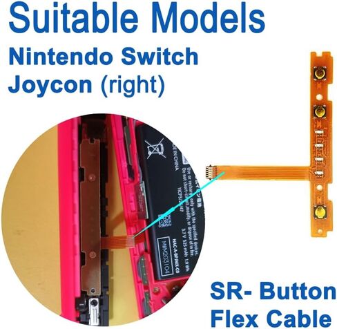 MYPUQIAO 1 Set SL SR Right Left Button Key Flex Cable Replacement for Nintendo Switch Joycon NS Joycon Controller with Repair Tool Set(Y2.0,+1.5screwdriver crowbar triangle paddles)(Joycon-SLSR) in Saudi Arabia