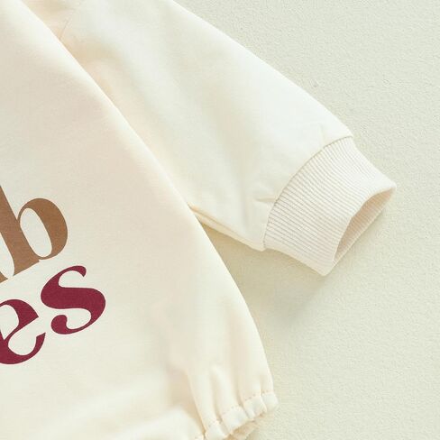 Newborn Baby Twins Matching Outfits Baby Girl Boy Letter Bubble Romper Long Sleeve T-Shirt Bodysuit Fall Clothes in Saudi Arabia