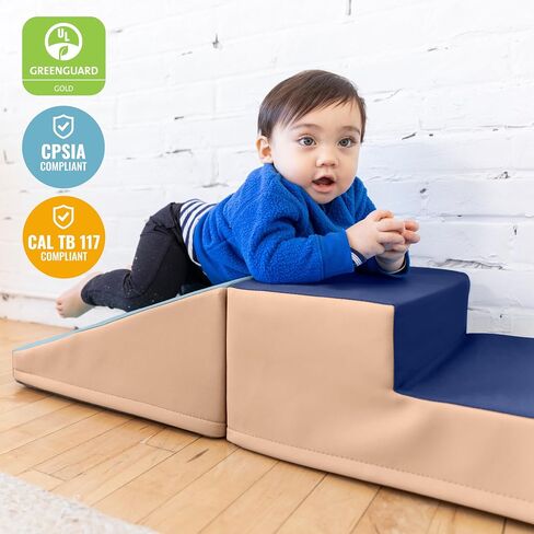 ECR4Kids SoftZone Junior Little Me Climb and Slide, Beginner Climber, Earthtone, 2-Piece in Saudi Arabia
