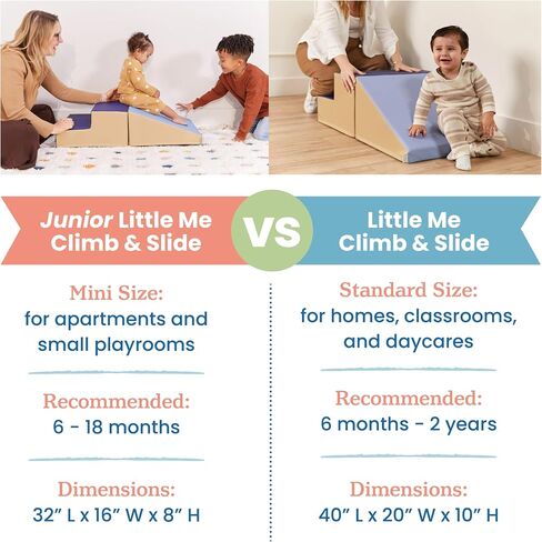 ECR4Kids SoftZone Junior Little Me Climb and Slide, Beginner Climber, Earthtone, 2-Piece in Saudi Arabia