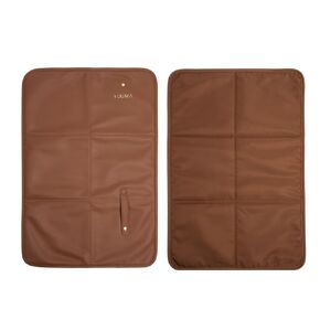 YUUMA Vegan Leather Changing Mat,Diaper Baby Changing Pad - Portable, Wipeable & Reusable Mat - 15" X 22" - Foldable for Travel (Onyx)