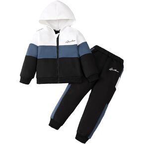 Toddler Boy Clothes Fall Winter Outfits Cotton Tracksuits Hoodie Sweatshirt Tops Sweatpants Zipper Coat Jacket