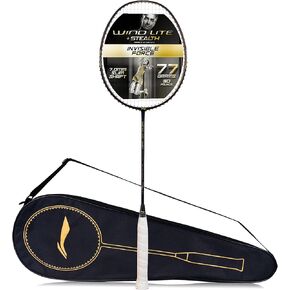 Li-Ning Wind Lite Stealth Carbon Fibre Strung Badminton Racket with Free Full Cover (Powered By Windstorm)
