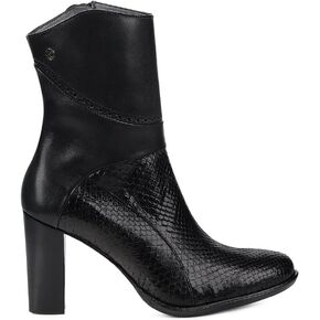 FRANCO CUADRA Bootie for Women in Genuine Python Leather Black 4G3PMTS