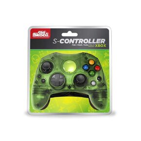 Old Skool Xbox Controller S-Type Wired Game Pad - Green