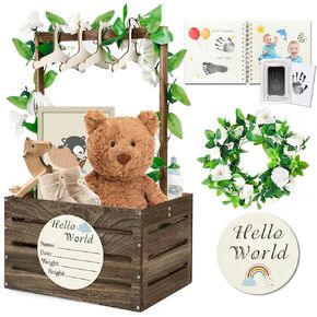 خزانة قفص استحمام خشبي للأطفال من Vienrose، سلة تخزين للأطفال، سلة حفلات الدش مع مقبض للوالدين الجدد في الحمل، خشب in Kuwait