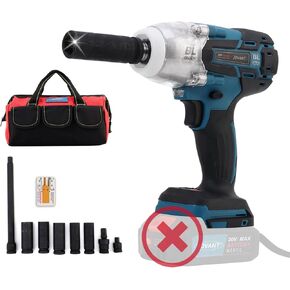 Cordless Impact Wrench 1/2 Inch for Makita 18V Battery, 737Ft-lbs(1000N.m) High Torque Brushless Impact Wrench, 2300RPM Electric Power Driver with 5 Speed, for Car, Home(Tool Only)