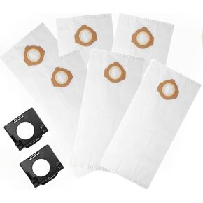 49-90-2016 Fleece Dust Bags For Milwaukee Wet/Dry Vacuum 0960-20 M12 & 0970-20 M18 Cordless Vacuums (6 Pcs)