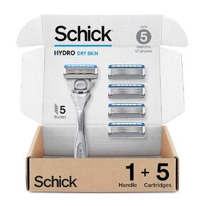 Schick Hydro Dry Skin Razor — Razor for Men with Dry Skin with 17 Razor Blades
