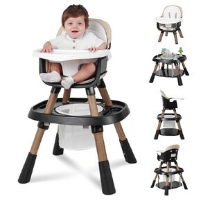 Baby High Chair, 15 in 1 Convertible High Chairs for Babies and Toddlers, Easy Clean High Chair for Baby, Baby Feeding Chair for 6-72 Months(Pink)