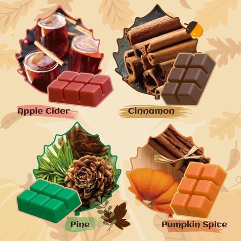 Christmas Scented Wax Melts Set, SNOWSEN Soy Wax Cubes for Warmer, Christmas Wreath, Apple Cinnamon, Gingerbread, Christmas Tree,Candy Cane, Christmas Pudding,Cranberry Jam,Sugar Cookies, 8x2.5 oz in Saudi Arabia