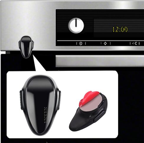 Oven Lock Child Safety (1 pack), Cabinet Locks Baby Proofing, Baby and Child Proof Locks for Drawer Oven Stove Door, Upgrade Heat-Resistant Material, Easy to Install, No Toolf Need - Black in Saudi Arabia