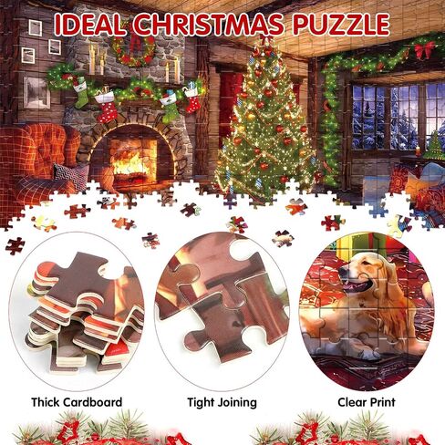 Advent Calendar 2024 Christmas Jigsaw Puzzles, Christmas Advent Calendar Puzzle 1008 Piece for Adult, 24 Days Christmas Countdown Calendar, Holiday Family Game Gifts Christmas Decoration (A) in Saudi Arabia