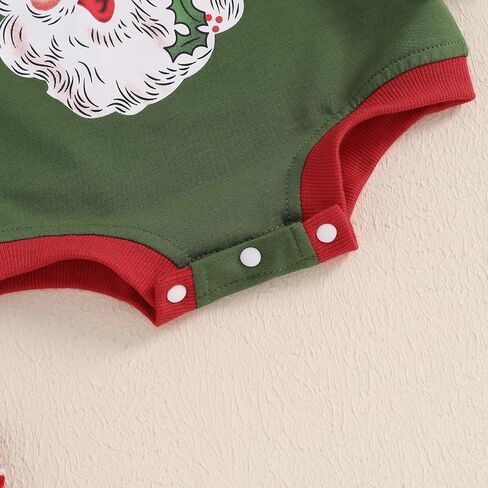 Newborn Baby Girl Boy Christmas Outfit Sweatshirts Romper Santa Oversized Long Sleeve Bodysuit Onesie Baby Clothes in Kuwait