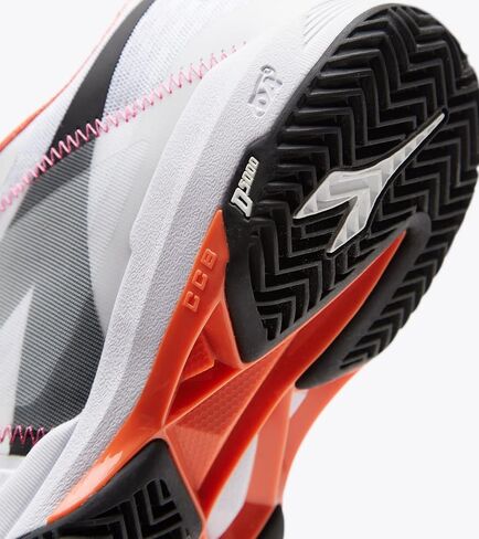 Diadora Trofeo W All Ground Pickleball Tennis Shoes (White/Black/Vermillion) in Saudi Arabia