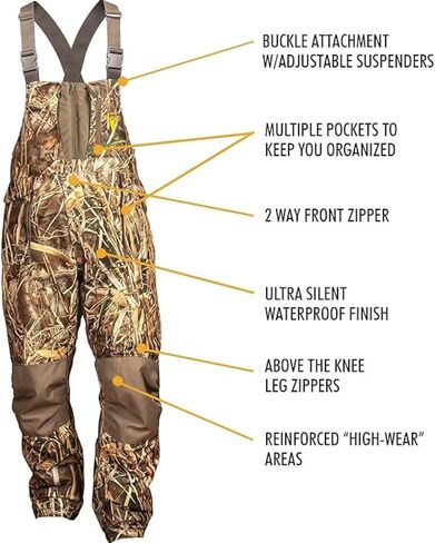 HOT SHOT Men’s Elite Camo Hunting Bib, Waterproof, Insulated, Designed for All Day Use in Saudi Arabia