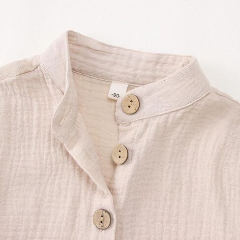 Toddler Boy Linen Outfit Kid Cotton Linen Pants Shirt 2 Pcs Long Sleeve Solid Button Down Top Fall Winter Clothes in Saudi Arabia
