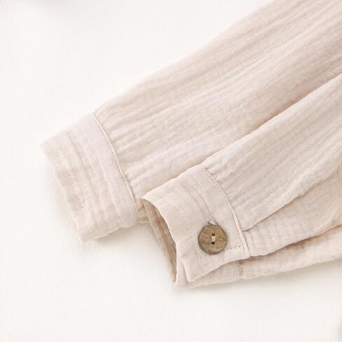 Toddler Boy Linen Outfit Kid Cotton Linen Pants Shirt 2 Pcs Long Sleeve Solid Button Down Top Fall Winter Clothes in Saudi Arabia