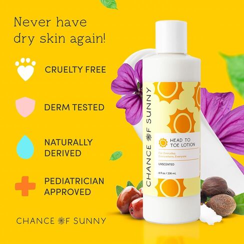 Head to Toe Lavender Lotion - Calming, Nourishing, Organic Shea Butter, Jojoba Oil - Pediatrician Approved, Dermatologist Recommended, for Sensitive Skin, Babies, 8 oz in Saudi Arabia
