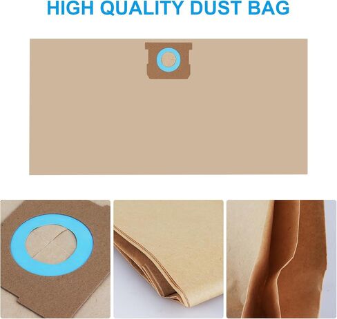 Dxva19-4101 Dust Fliter Bags: High Efficiency Replacement Vacuum Dust Bags Compatible with DEWALT 6 to 10 Gallon Wet/Dry Vacuum Cleaner Models DXV06P, DXV09P, DXV10P, DXV10S (5Packs) in Saudi Arabia
