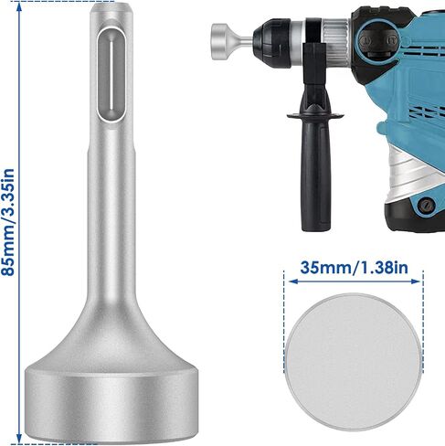 SDS Plus Ground Rod Driver,Wear Resistant Wide Compatibility Ground Rod Bits Socket Heavy Duty Steel Drill Bit Driver for Rotary Hammer Drill Grounding Rods (Flat Drill) in Kuwait