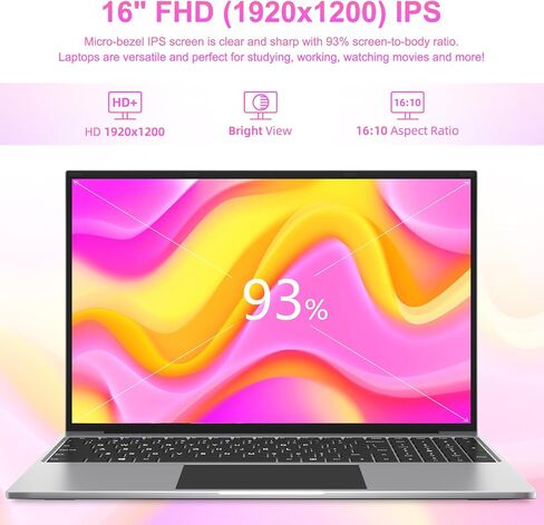 كمبيوتر محمول Jumper 16 بوصة، 16 جيجابايت DDR5 512 جيجابايت SSD، وحدة المعالجة المركزية N رباعية النواة، شاشة FHD IPS 1920x1200، أجهزة الكمبيوتر المحمولة مع نظام التبريد، بطارية 38WH، 2.4G+5G WiFi، BT4.0، أجهزة الكمبيوتر المحمولة المحمولة لطلاب الأعمال. in Kuwait