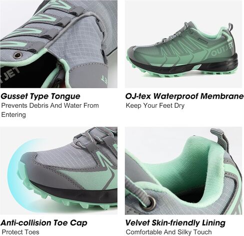 Women's Waterproof Hiking Shoes Lightweight Non-Slip Trails Walking Shoes Outdoor Sneakers in Saudi Arabia