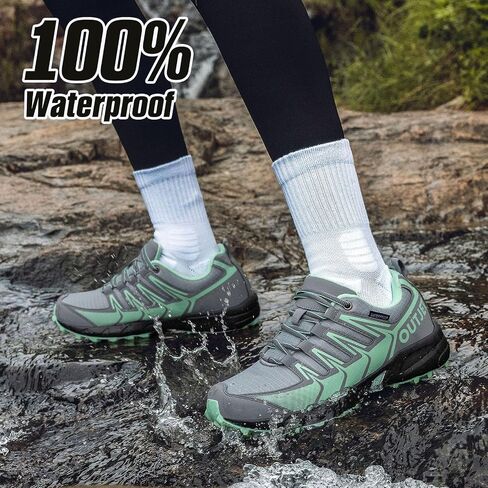 Women's Waterproof Hiking Shoes Lightweight Non-Slip Trails Walking Shoes Outdoor Sneakers in Saudi Arabia