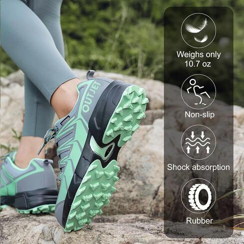 Women's Waterproof Hiking Shoes Lightweight Non-Slip Trails Walking Shoes Outdoor Sneakers in Saudi Arabia