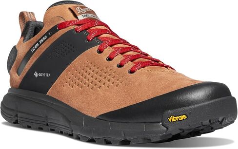 حذاء Danner Trail 2650 3 بوصات للمشي لمسافات طويلة مقاوم للماء للرجال - جزء علوي من الجلد والقماش المتين مع بطانة Gore-Tex قابلة للتنفس ونعل خارجي Vibram الجر، الكنغر البني/الطقس العاصف - 12 EE in Saudi Arabia