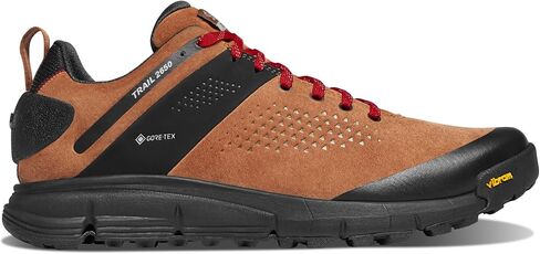 حذاء Danner Trail 2650 3 بوصات للمشي لمسافات طويلة مقاوم للماء للرجال - جزء علوي من الجلد والقماش المتين مع بطانة Gore-Tex قابلة للتنفس ونعل خارجي Vibram الجر، الكنغر البني/الطقس العاصف - 12 EE in Saudi Arabia