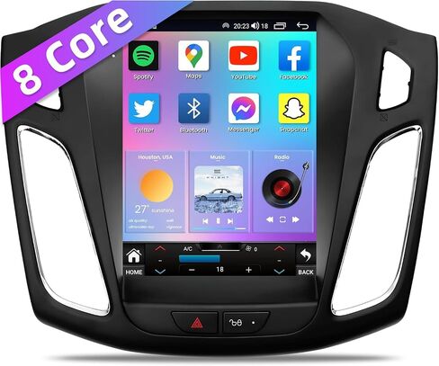 Android 13 (4+32GB) Car Radio for Ford Focus 2012-2018 with Wireless Caplay Android Auto,10.4inch OLED Touchscreen T-Style GPS FM DSP WiFi 1080P Camera in Saudi Arabia