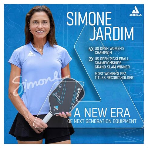 JOOLA Simone Jardim Hyperion C2 Pickleball Paddle - Aero-Curve Hyperion Shape with Charged Surface Technology from The Ben Johns Perseus - Balanced Pickleball Racket with Pop & Power - USAPA Approved in Kuwait