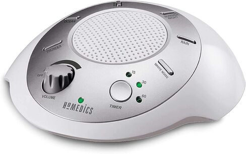 Homedics Sleep Better Portable Sound Machine, Night Light,12 Soothing Sounds Including White Noise, Rain, and Thunderstorm, Ultra-Portable Design, Auto-Off Timer, Ideal for Travel & Baby Sleep, Cream in Kuwait